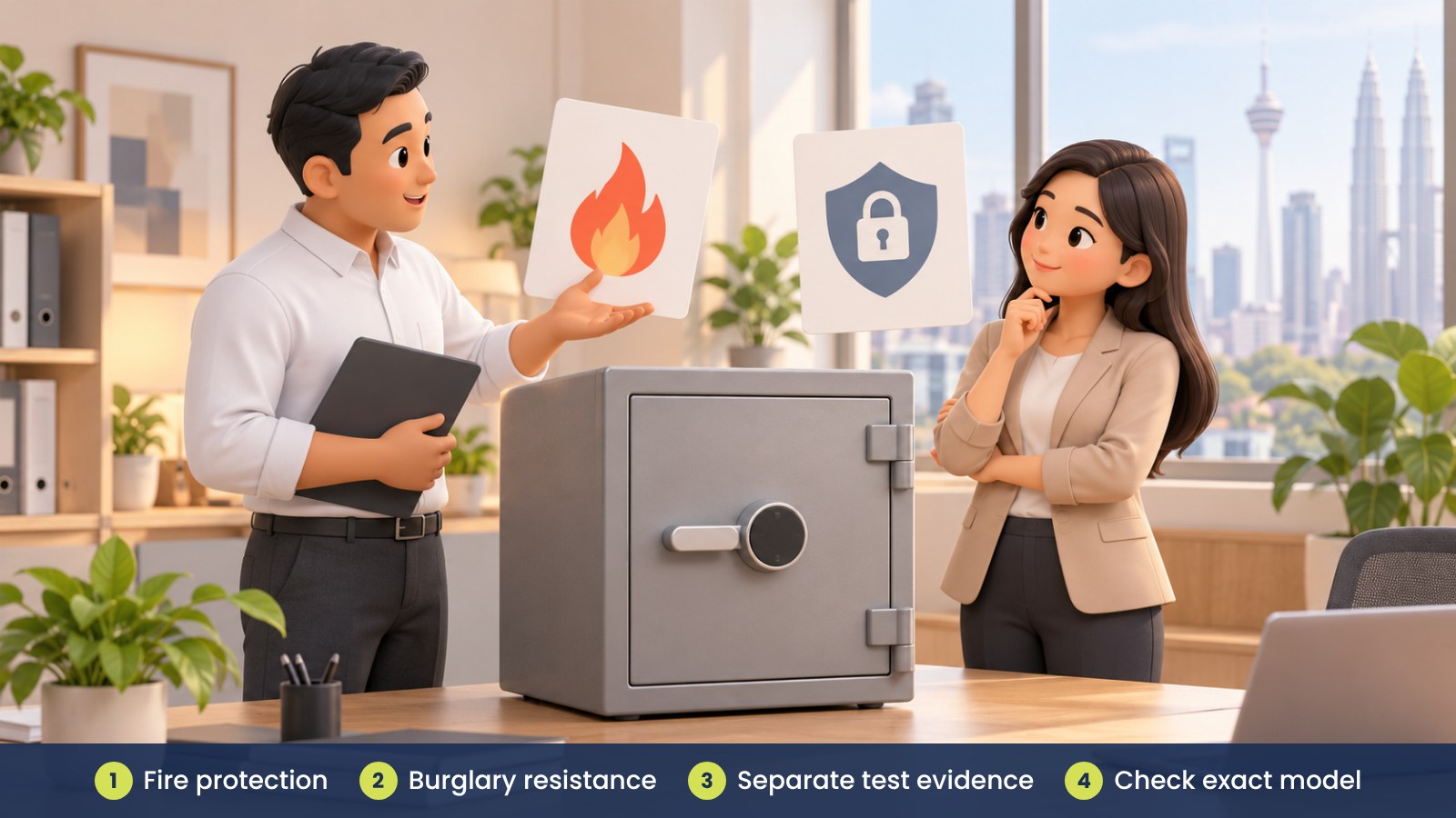 How to Choose an Office Safe: Fire and Burglary Ratings Explained: Fire protection, Burglary resistance, Separate test evidence, Check exact model