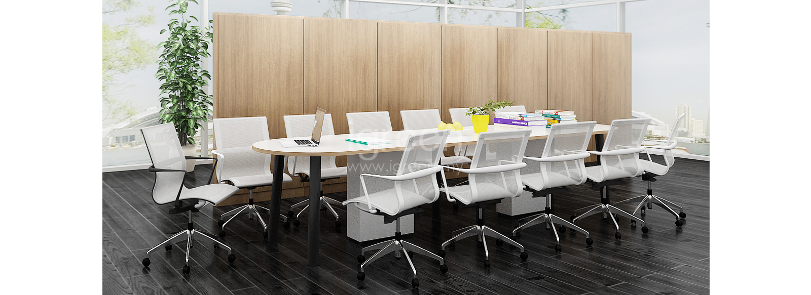 Been Series Design Concept Oval Meeting Table