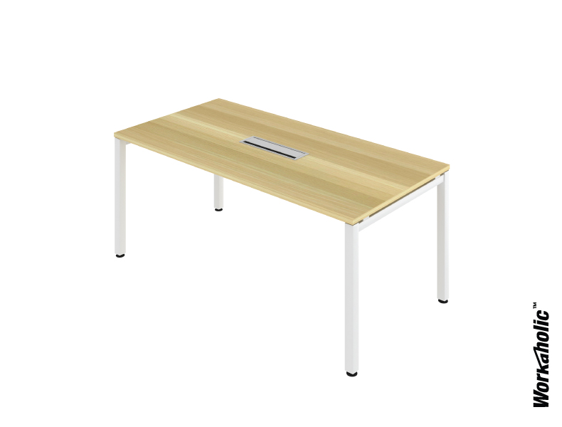 Workaholic™-one-series-1800W-straight-meeting-table-maple-oak_white