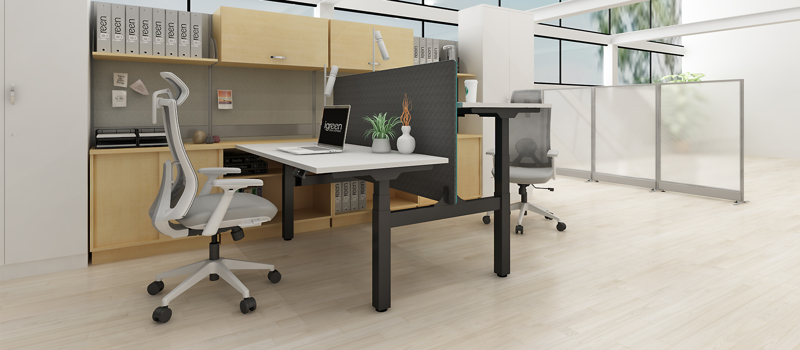 E7 Premium Height Standing Desk_Bench Workstation