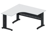 Been Series Black Metal White L-Shape Office Desk Malaysia
