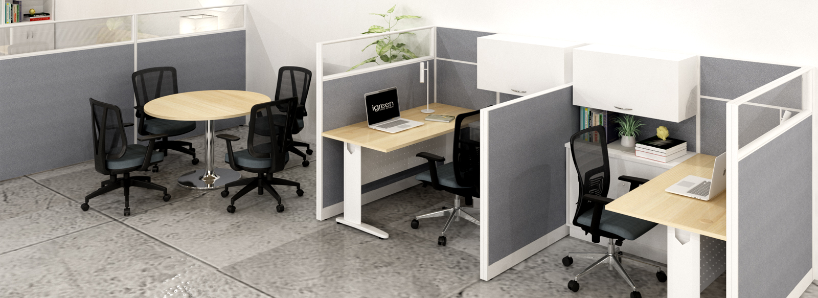 Pentagon Modern Private Workstation Divider Concept Malaysia