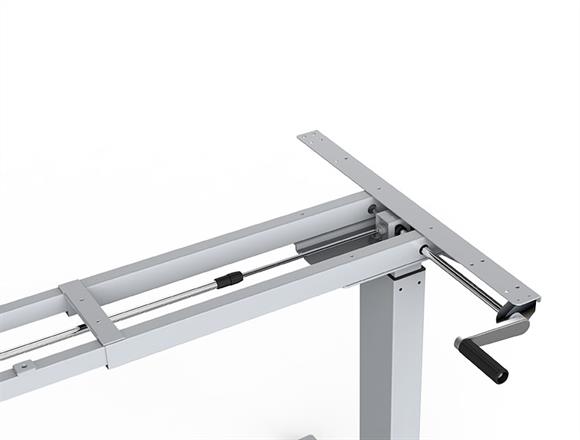 Crank adjustable store height standing desk