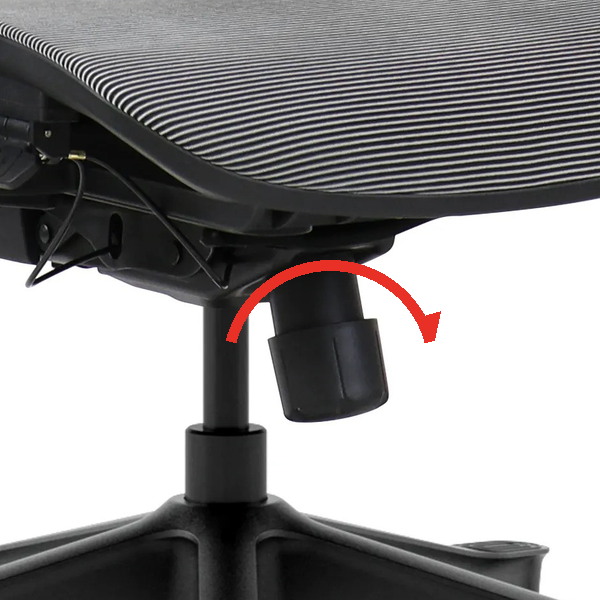 i-Bounty recline tension knob under the seat