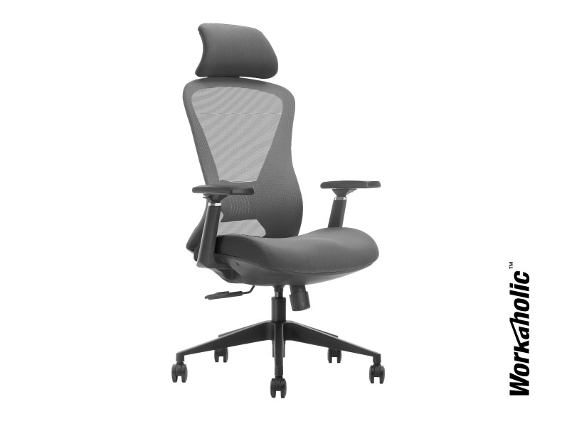 Workaholic™-i-Tuxedo-Mesh-Chair-Ergonomic-Chair-Quarter-View