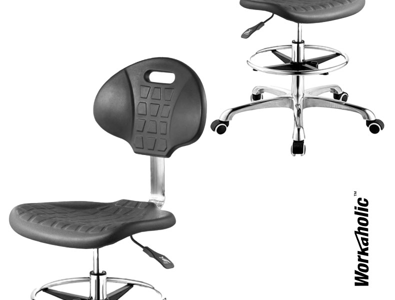 Workaholic™-C-LAB01-FR-Lab-Chair-Height-Adjustable-and-Movable-with-Castors