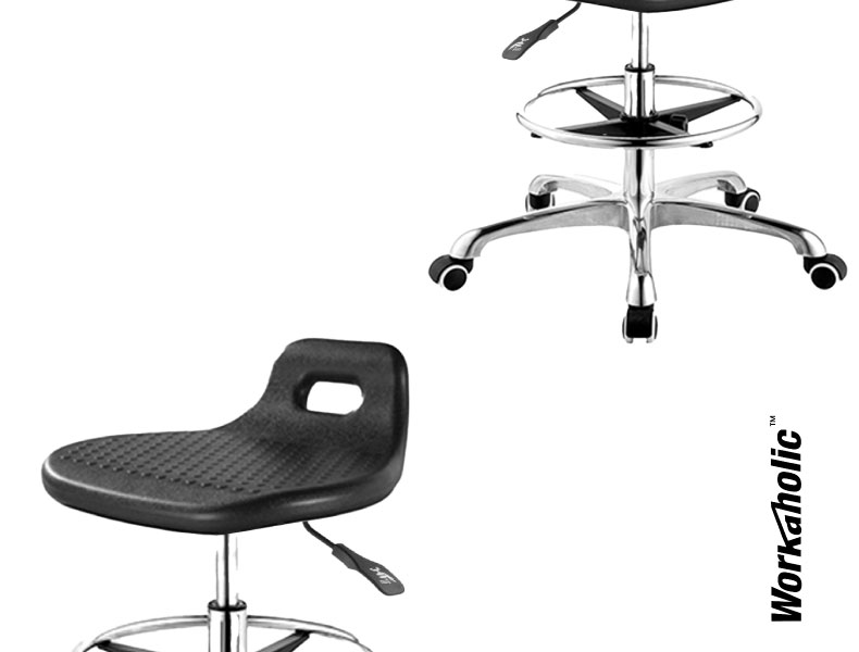 Workaholic™-C-LAB04-FR-Lab-Chair-Height-Adjustable-and-Movable-with-Castors