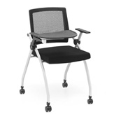 I-Brooks Series Training Mesh Chair with Tablet & Castor