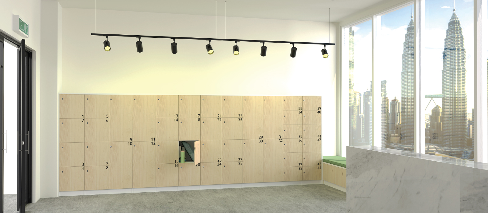 Workaholic™ Arizona Compartments Locker 3D Visual