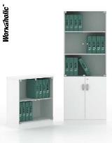 Workaholic™-F-Series-Wooden-Half-Swing-Glass-Door-Cabinet