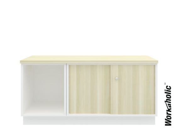 Workaholic™ 1200MM Width Cabinet Set Open Shelf + Sliding Door
