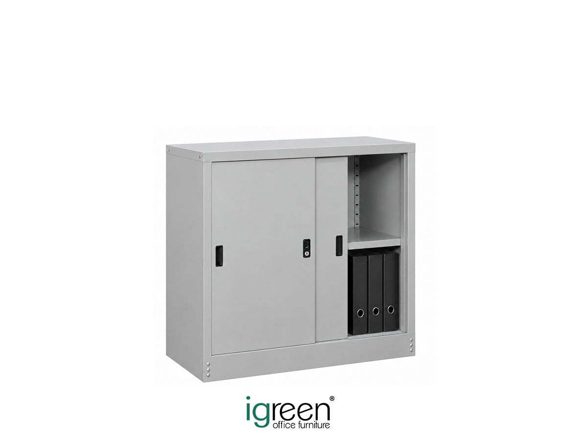 Workaholic™ Steel Storage Low Cabinet Sliding Door