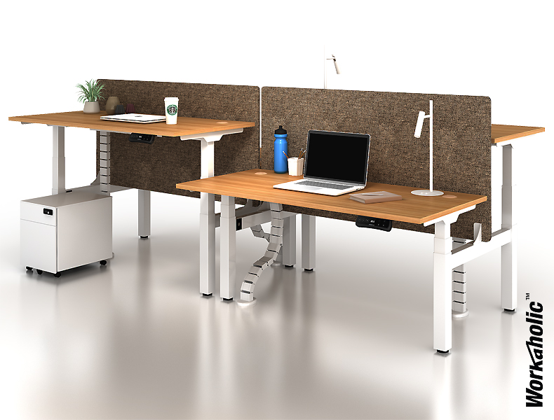 Workaholic™-E7-premium-dual-bench-height-adjustable-standing-desk