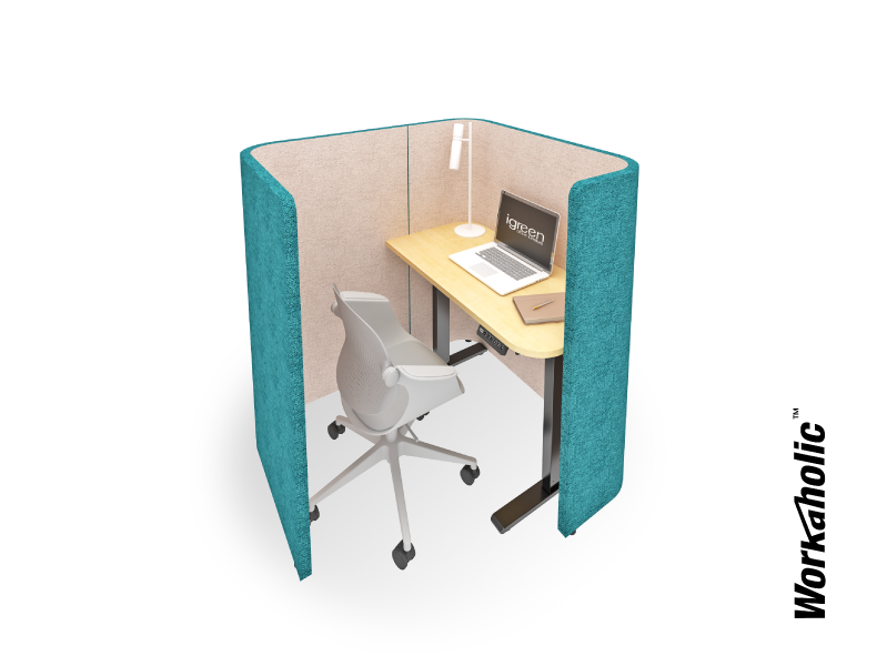 Workaholic™-Vert-Seating-Booth-Top-Side-View